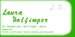 laura wolfinger business card
